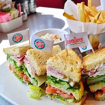Silver Diner - Triple Decker Club with fries - Diners Near Me - Falls Church, Virginia Silver Diner - Triple Decker Club with fries - Diners Near Me - Falls Church, Virginia