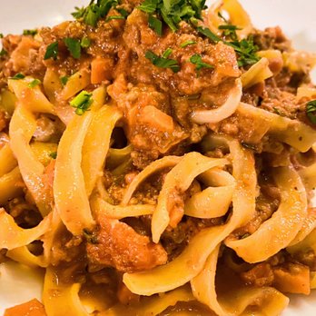 Pasta Moon - Tagliatelle Bolognese - Italian Near Me - Half Moon Bay, California Pasta Moon - Tagliatelle Bolognese - Italian Near Me - Half Moon Bay, California