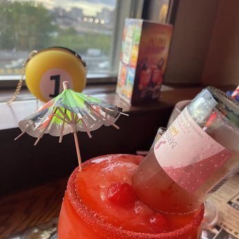 Dallas BBQ - Super Texas Frozen Cocktail with Shooter - Barbeque Near Me - Bronx, New York