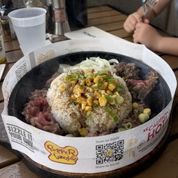 Beef pepper rice, add onion!