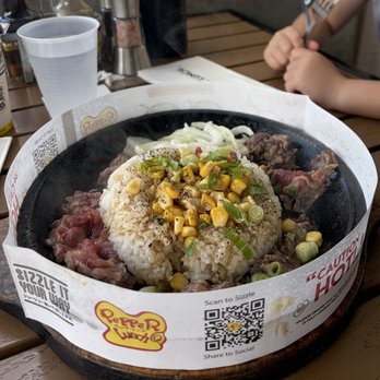 Pepper Lunch - Beef pepper rice, add onion! - Teppanyaki Near Me - Irvine, California