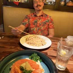 Salmon Don and fried rice