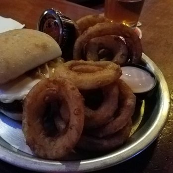 BRIX - Cortland - Brix Burger with Onion Rings - Chicken Wings Near Me - Cortland, New York