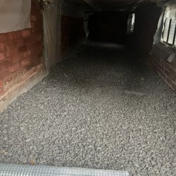 Luxury Landscaping & Hardscaping - 3/4 crushed stone installed.
