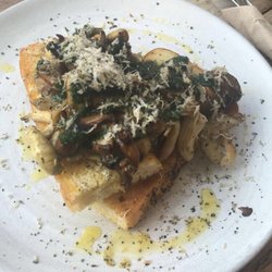 Jaunty Goat - Wild mushrooms on focaccia