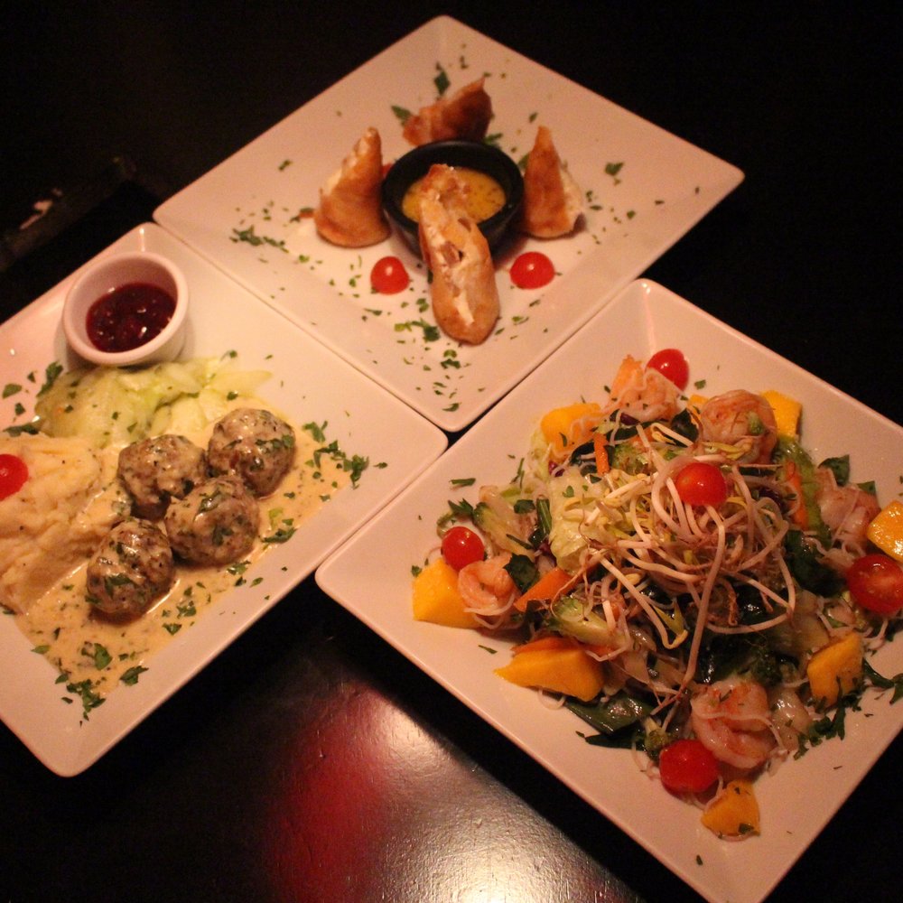 Babe's - Goat cheese rolls, Swedish meatballs, and Vietnamese shrimp salad. - Asian Fusion Near Me - Playa del Carmen, ROO Babe's - Goat cheese rolls, Swedish meatballs, and Vietnamese shrimp salad. - Asian Fusion Near Me - Playa del Carmen, ROO