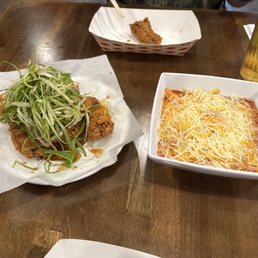 soy spring onion chicken, cheese tteokbeokki