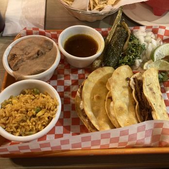 La Palapa - Taco Tuesday Birria taco plate $9.99 w/rice and beans - Mexican Near Me - Lubbock, Texas