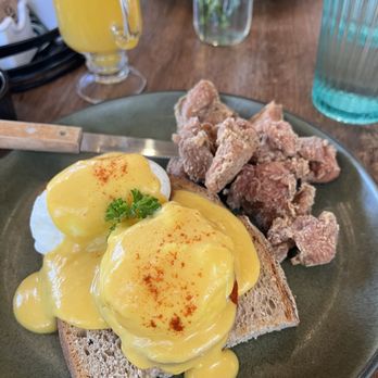 Darla Cafe - Karaage benedict - Asian Fusion Near Me - Saratoga, California Darla Cafe - Karaage benedict - Asian Fusion Near Me - Saratoga, California