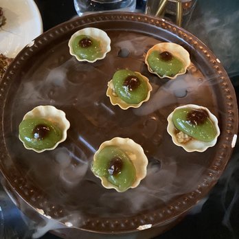 Farzi Cafe - Kiwi tarts - I slumped them like an oyster. Contains gluten but server said it's vegan. - Indian Near Me - Bellevue, Washington