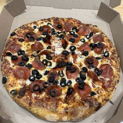 Domino's Pizza - Medium Pepperoni + Black Olive