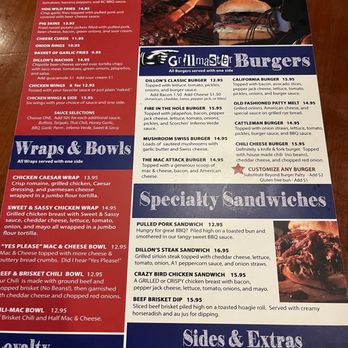 Dillon's Grill - Menu - American Near Me - Prineville, Oregon
