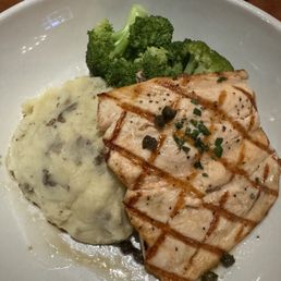 The FLAME BROILED SALMON DINNER