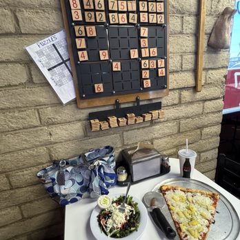 Shane's Pizza On 87 - Lunch special Big Ass Slice side salad with jalapeño ranch, drink & very cool Sudoku board they have on the wall with magnetic pieces! - Salad Near Me - Chandler, Arizona Shane's Pizza On 87 - Lunch special Big Ass Slice side salad with jalapeño ranch, drink & very cool Sudoku board they have on the wall with magnetic pieces! - Salad Near Me - Chandler, Arizona
