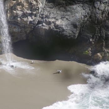 McWay Falls - birds taking a bath - Beaches Near Me - Big Sur, California