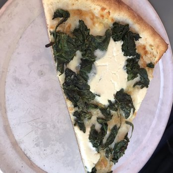 Home Slice Pizza - White Pie with Spinach - Pizza Near Me - Austin, Texas