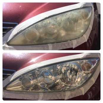 A&K Mobile Headlight Restoration - Before and after - Auto Glass Services Near Me