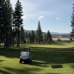 Diamond Mountain Golf Course - Golf cart in fairway