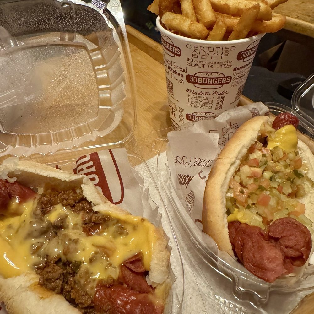 30 Burgers - Chicago dog and Chilli Cheese Dog - Burgers Near Me - Rutherford, New Jersey 30 Burgers - Chicago dog and Chilli Cheese Dog - Burgers Near Me - Rutherford, New Jersey