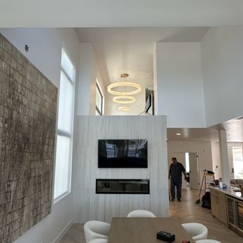 Orange County Certified Electric - 200 lb alabaster 3 level chandelier install in Dana point - Electricians Near Me - Mission Viejo, California Orange County Certified Electric - 200 lb alabaster 3 level chandelier install in Dana point - Electricians Near Me - Mission Viejo, California