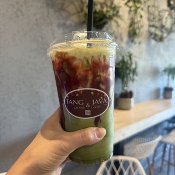 Tang & Java - Large iced strawberry matcha - Gelato Near Me - Woodland Hills, California