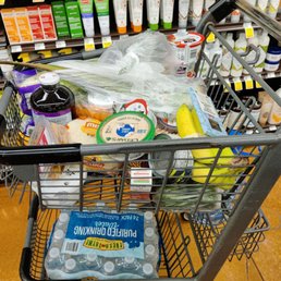 My abandoned cart. After being treated like garbage, I decided to never shop at the Elston location again.