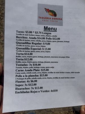 Menu photo 1 Taqueria Corona Benson, NC Menu photo 1 Taqueria Corona Benson, NC