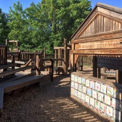 Cushing Memorial Park - View inside the big kids side of the playground