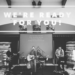 Catalyst Woodland - Sunday morning band getting ready.