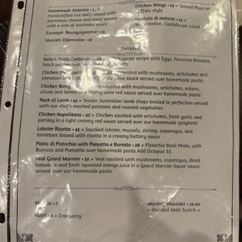 Bella Costa Ristorante - Menu - Italian Near Me - Framingham, Massachusetts