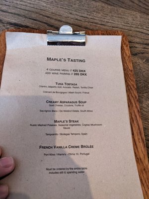 Menu photo 2 maple casual dining København, Menu photo 2 maple casual dining København,