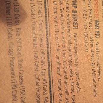 The Works - Trump burger - Burgers Near Me - Niagara Falls, Ontario The Works - Trump burger - Burgers Near Me - Niagara Falls, Ontario