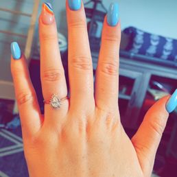 Acrylic nails, gel, coffin shape