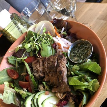 98 Center - Moab - One of their salads with grass fed beef. It was super savory! - Asian Fusion Near Me - Moab, Utah