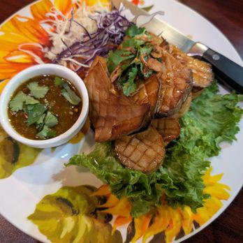 Real Thai Restaurant - Grilled king oyster mushrooms - Thai Near Me - Chicago, Illinois