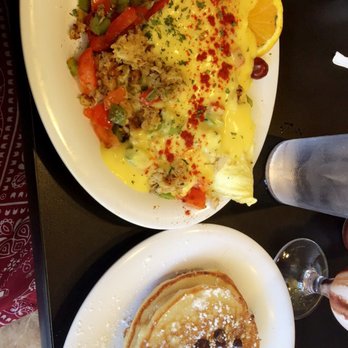 The Pancakery - Crab Omelette and chocolate chip pancakes - Breakfast & Brunch Near Me - Destin, Florida The Pancakery - Crab Omelette and chocolate chip pancakes - Breakfast & Brunch Near Me - Destin, Florida