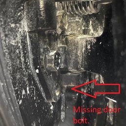 Missing door bolt