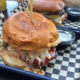 Mango habanero chicken sandwich Mango habanero chicken sandwich