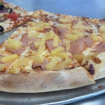 Pizzeria Amore - Hawaiian pizza slice on display - one of many options today !! - Italian Near Me - Laguna Woods, California Pizzeria Amore - Hawaiian pizza slice on display - one of many options today !! - Italian Near Me - Laguna Woods, California