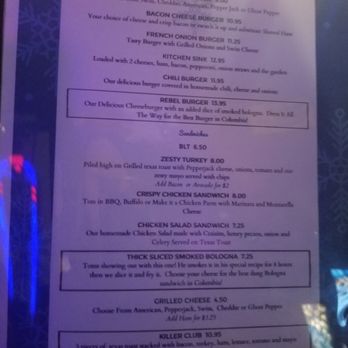 Rebel Bar And Grill - Great menu options. Balls were Awesome Balls!! GW enjoyed being able to just hang out with us inside. - Music Venues Near Me - Columbia, Tennessee Rebel Bar And Grill - Great menu options. Balls were Awesome Balls!! GW enjoyed being able to just hang out with us inside. - Music Venues Near Me - Columbia, Tennessee