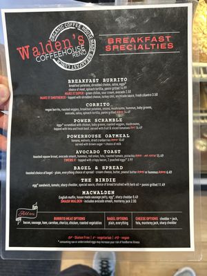 Menu photo 1 Walden's Coffeehouse Reno, NV Menu photo 1 Walden's Coffeehouse Reno, NV