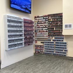 CNS Nails Skin & Lash Spa - Wall of color choices