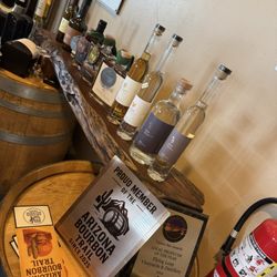 Flying Leap Vineyards - The lineup of spirits
