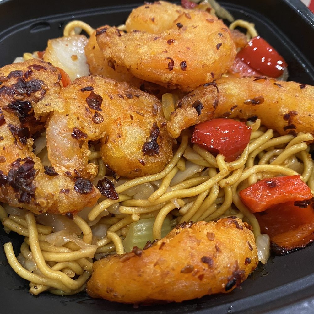 Panda Express - Chili crisp shrimp Build Your Own Bowl - 1 Full Side - Chinese Near Me - Fort Wayne, Indiana Panda Express - Chili crisp shrimp Build Your Own Bowl - 1 Full Side - Chinese Near Me - Fort Wayne, Indiana