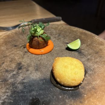 Criollo - First dish of the course. Fish and cheese Crockett - Mexican Near Me - Oaxaca, OAX Criollo - First dish of the course. Fish and cheese Crockett - Mexican Near Me - Oaxaca, OAX