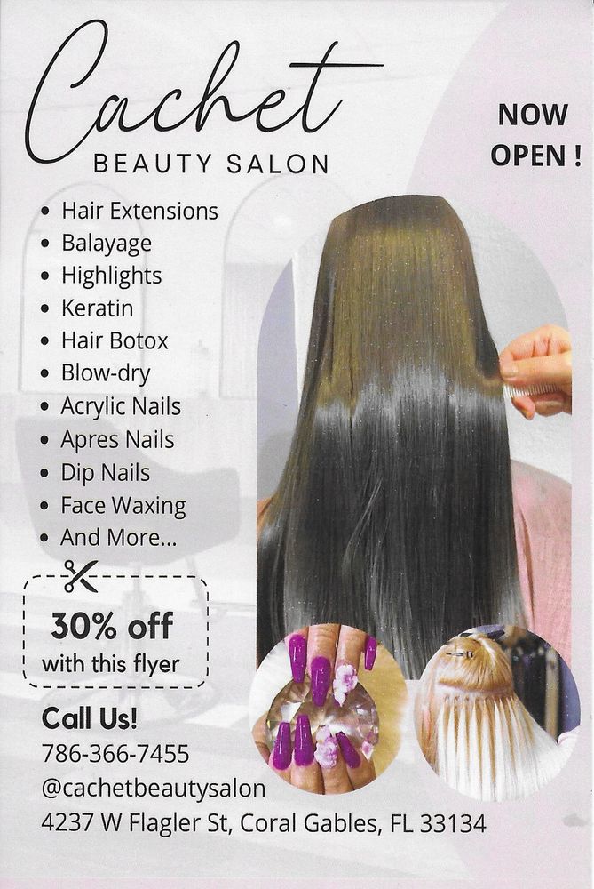 CACHET BEAUTY SALON 4237 W Flagler St, Coral Gables, Florida Hair