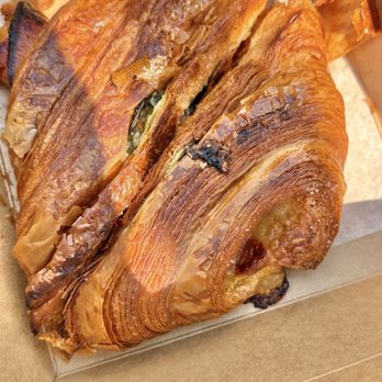 Origen Coffee Roasters - Jalapeño ham & cheddar croissant nicely toasted in a panini press grill - Coffee & Tea Near Me - Carlsbad, California