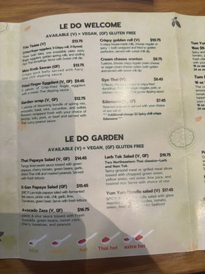 Menu photo 2 Ledo Thai Denver, CO