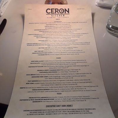 Menu photo 7 Ceron Kitchen Alameda, CA