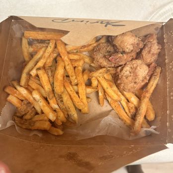 Seafood Urway - Half eaten shrimp basket - Juice Bars & Smoothies Near Me - Brooklyn, New York